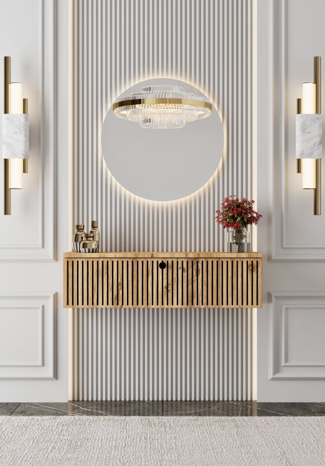 Mimosa MDF Duvara Monte Kapaklı Dresuar 70 cm (5 renk seçeneği)