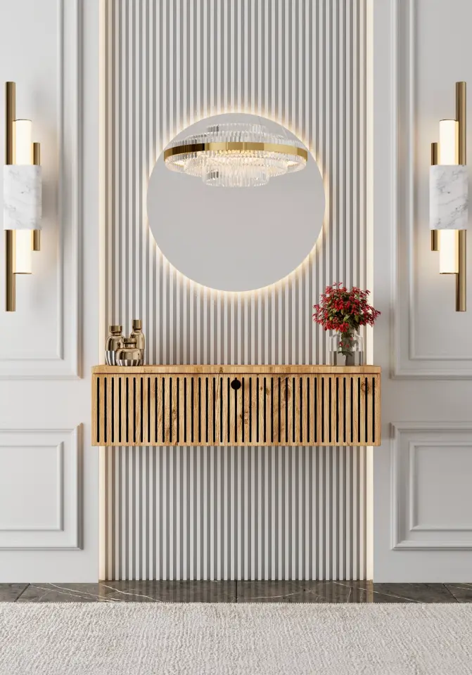 Mimosa MDF Duvara Monte Kapaklı Dresuar 90 cm (5 renk seçeneği)