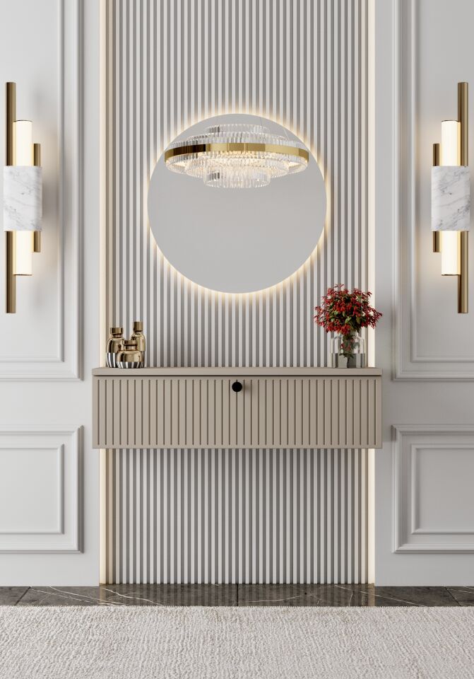 Mimosa MDF Duvara Monte Kapaklı Dresuar 90 cm (5 renk seçeneği)