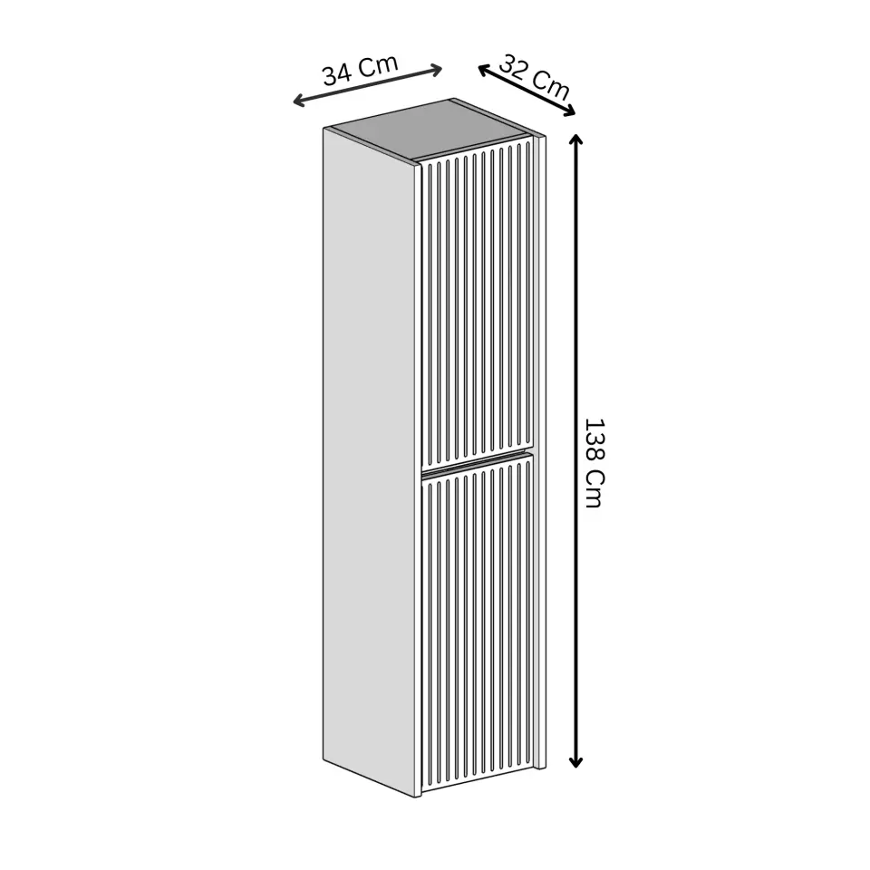 Capella MDF Çok Amaçlı Banyo Dolabı (6 renk seçeneği) BEYAZ