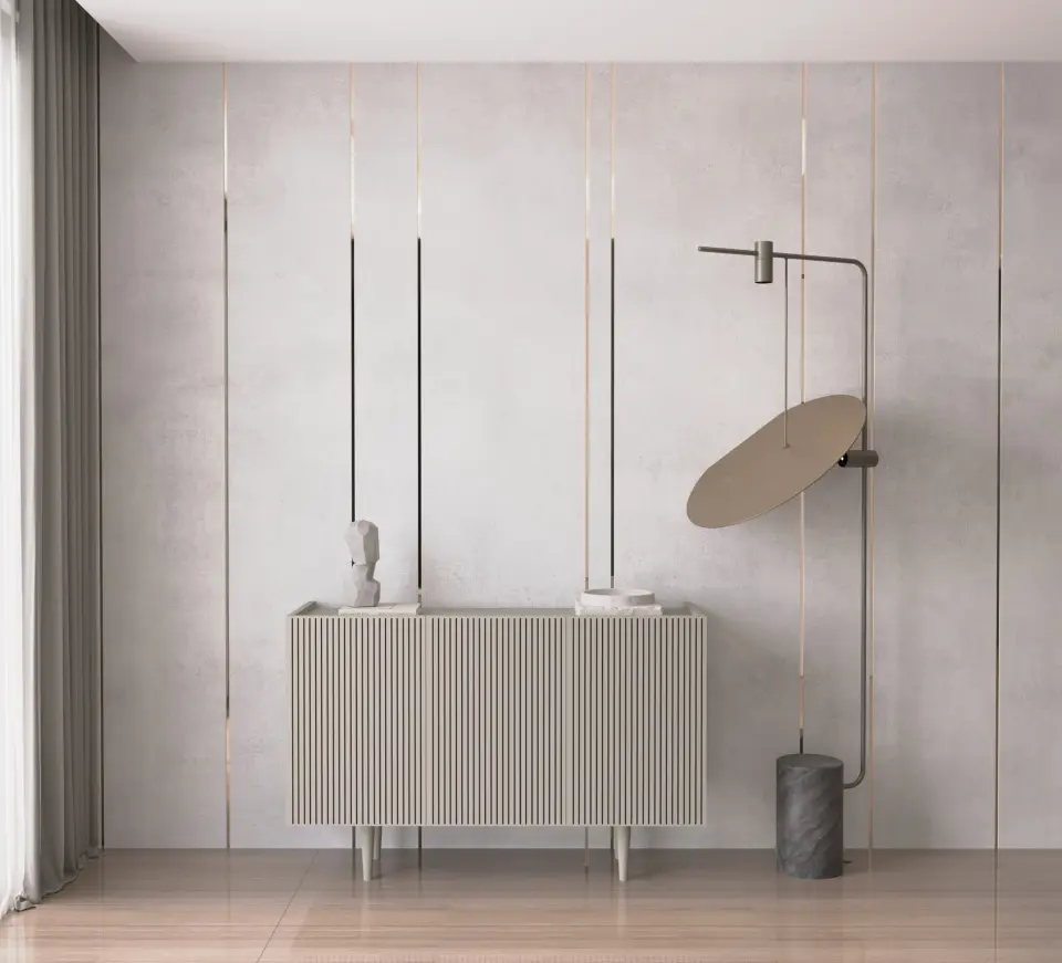 Capella Mdf 3 Kapaklı Raflı Ahşap Ayaklı 120 cm Konsol (4 renk seçeneği) KUM TAŞI