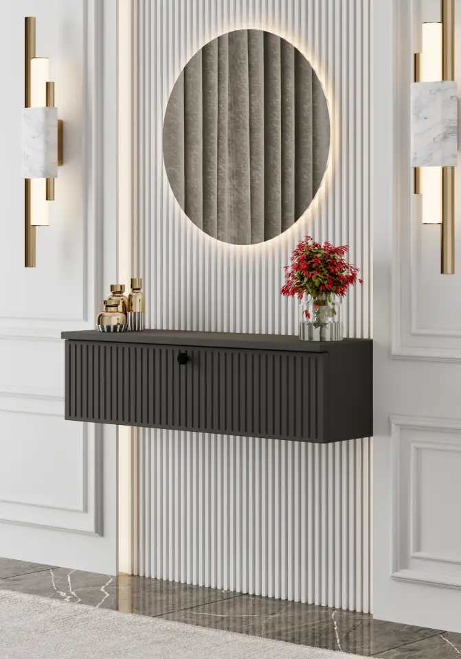 Mimosa MDF Duvara Monte Kapaklı Dresuar 50 cm (5 renk seçeneği) GRİ
