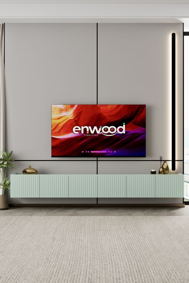 Capella TV Ünitesi 240 cm 6 Kapaklı Duvara Monte MDF