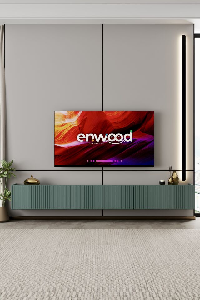 Capella TV Ünitesi 240 cm 6 Kapaklı Duvara Monte MDF