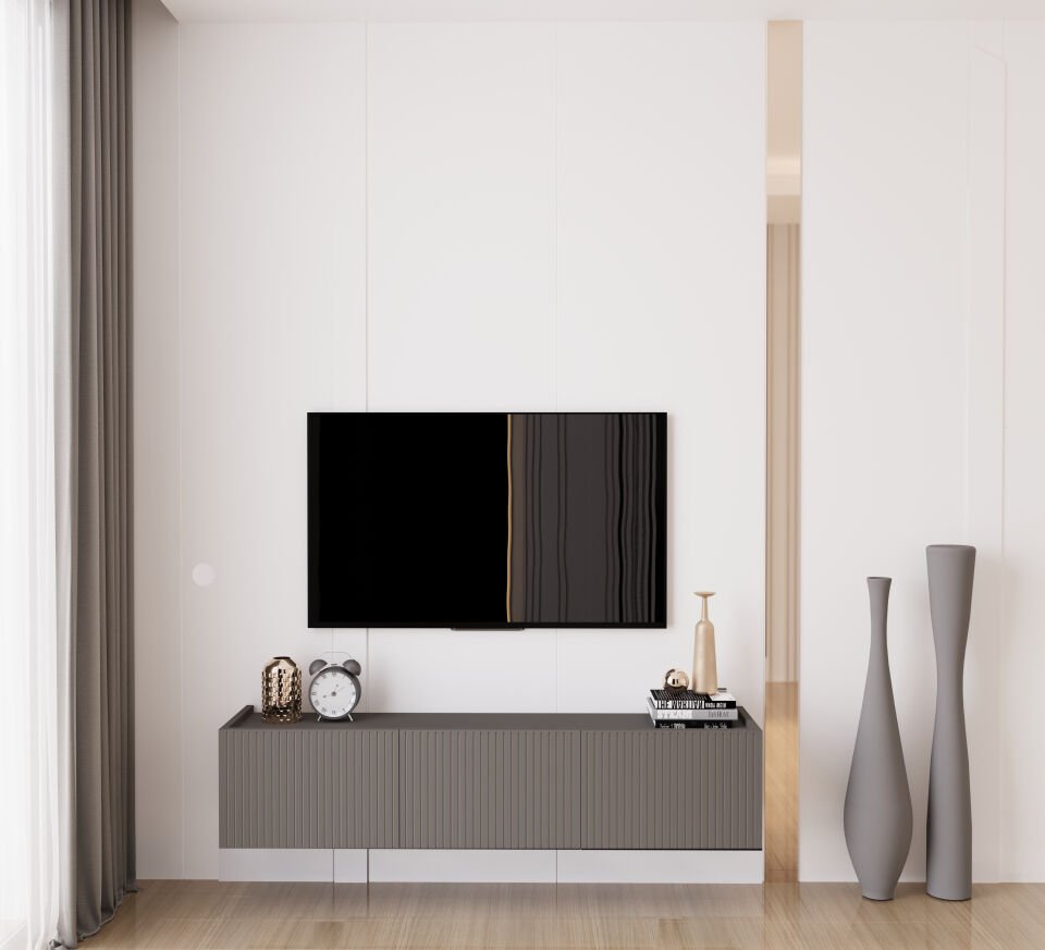 Capella Tv Ünitesi 140 cm duvara monte kapaklı raflı MDF (4 renk seçeneği)