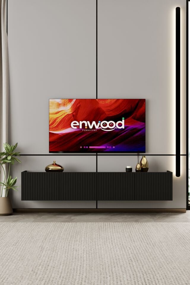 Capella TV Ünitesi 160 cm 4 Kapaklı Duvara Monte MDF
