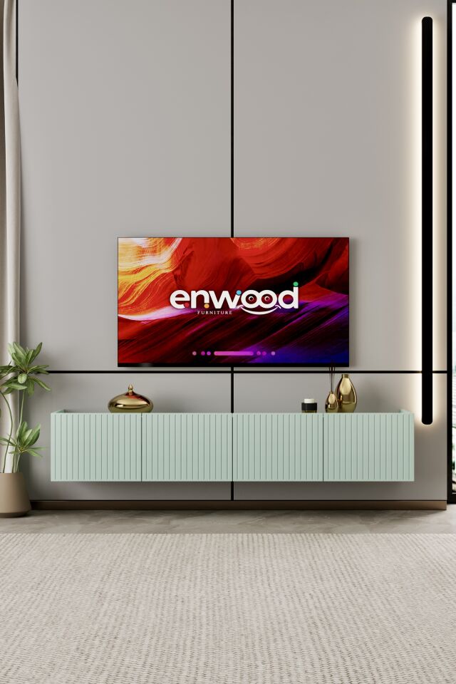 Capella TV Ünitesi 180 cm 4 Kapaklı Duvara Monte MDF