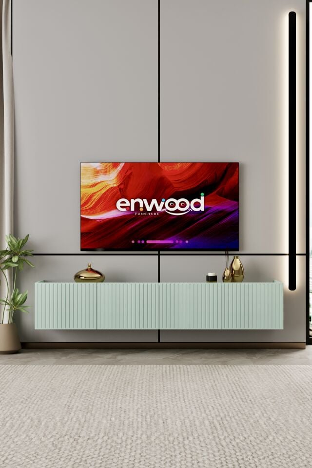 Capella TV Ünitesi 180 cm 4 Kapaklı Duvara Monte MDF