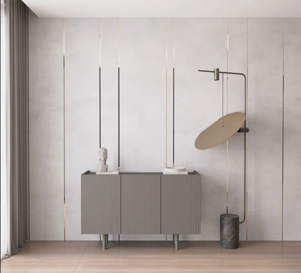 Capella Mdf 3 Kapaklı Raflı Ahşap Ayaklı 120 cm Konsol (4 renk seçeneği)