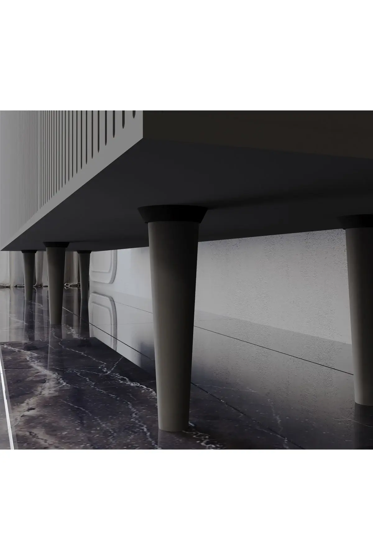 Tv Ünitesi Ahşap Ayak 19 Cm Gri Renk