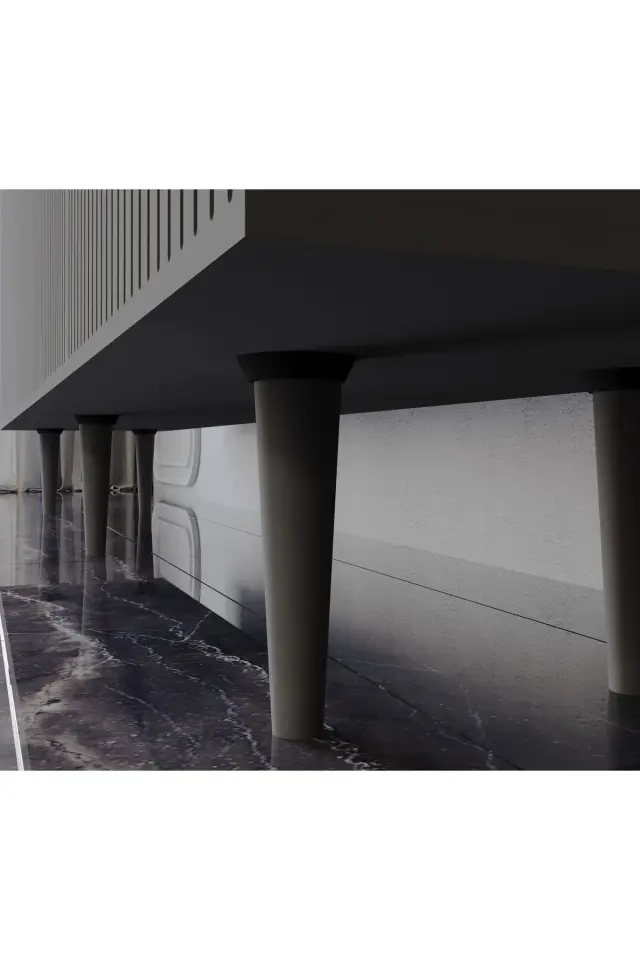 Tv Ünitesi Ahşap Ayak 19 Cm Gri Renk