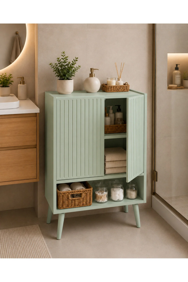Capella MDF Çok Amaçlı Dolap 60 cm MİNT YEŞİLİ