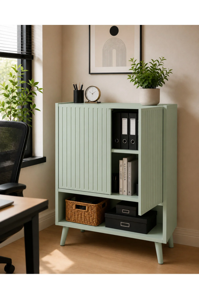 Capella MDF Çok Amaçlı Dolap 60 cm MİNT YEŞİLİ