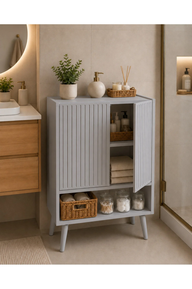 Capella MDF Çok Amaçlı Dolap 60 cm SİS GRİ