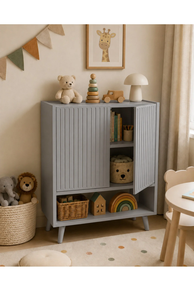 Capella MDF Çok Amaçlı Dolap 60 cm SİS GRİ