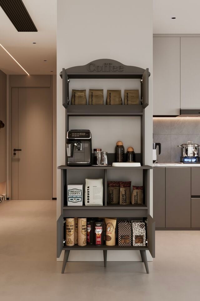 FORME Kahve Köşesi - MDF - 172 CM GRİ