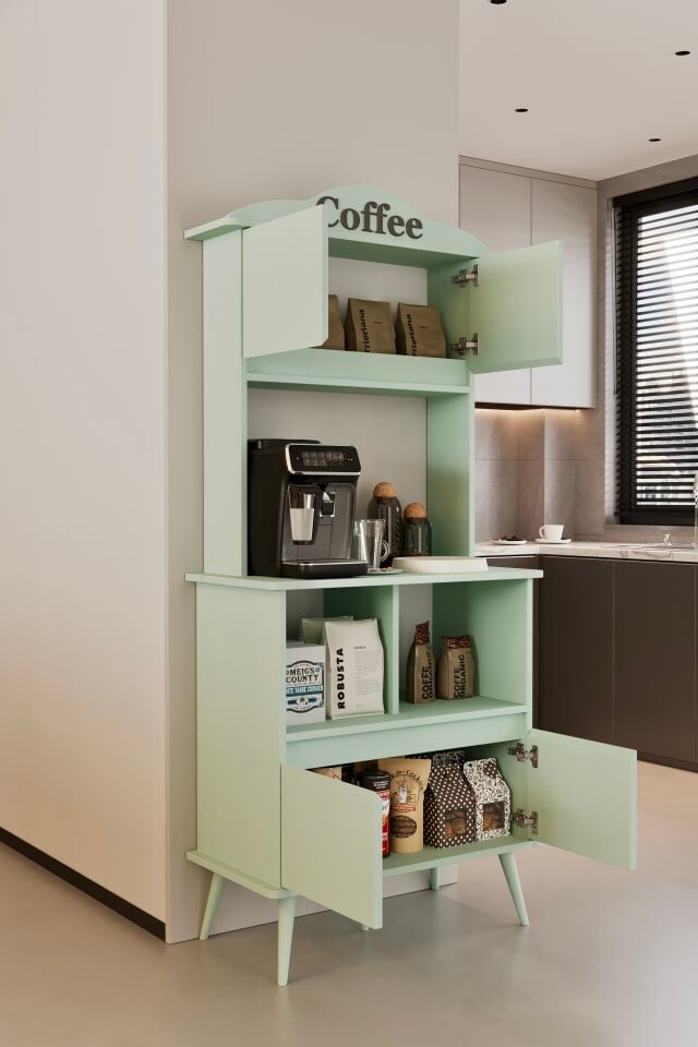 FORME Kahve Köşesi - MDF - 172 CM MİNT YEŞİLİ