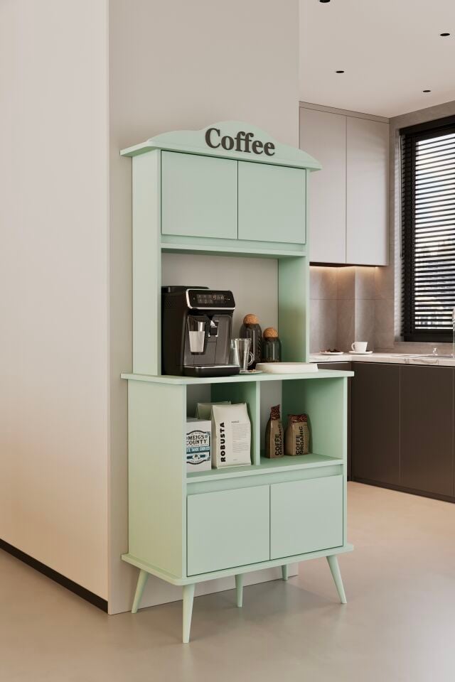 FORME Kahve Köşesi - MDF - 172 CM MİNT YEŞİLİ