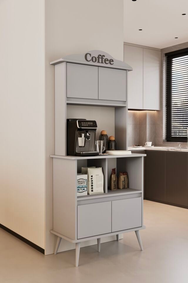 FORME Kahve Köşesi - MDF - 172 CM SİS GRİ