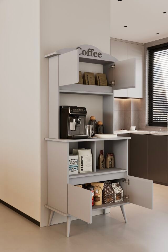 FORME Kahve Köşesi - MDF - 172 CM SİS GRİ