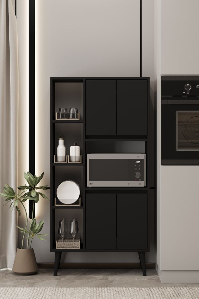 LİNEA Fırın Dolabı - MDF - 160 CM - Çok Amaçlı Dolap