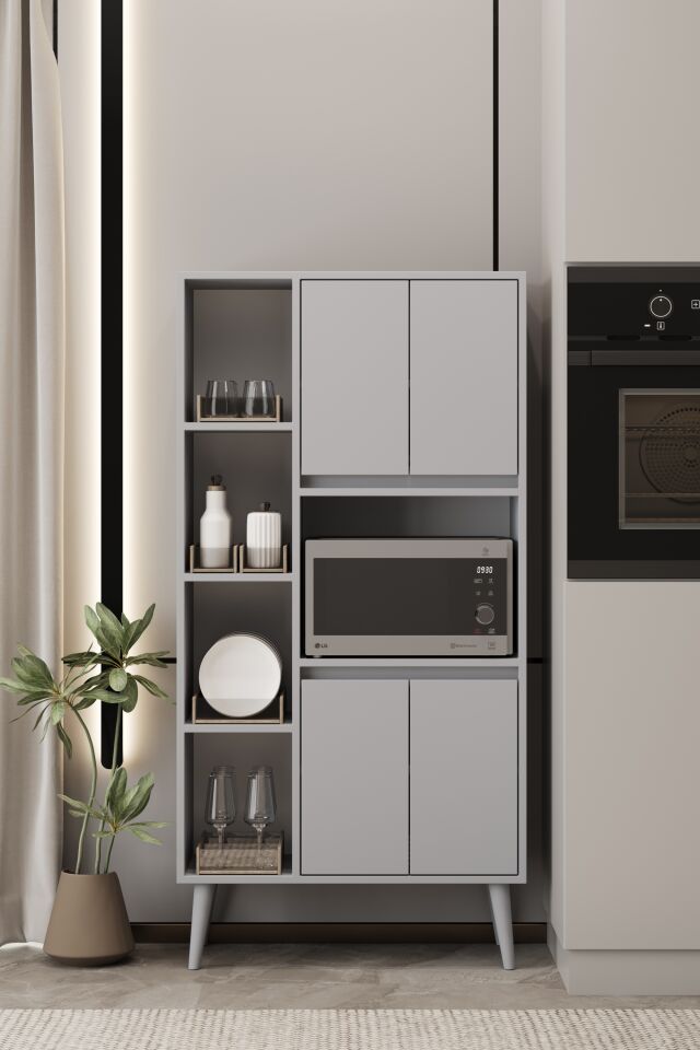 LİNEA Fırın Dolabı - MDF - 160 CM - Çok Amaçlı Dolap