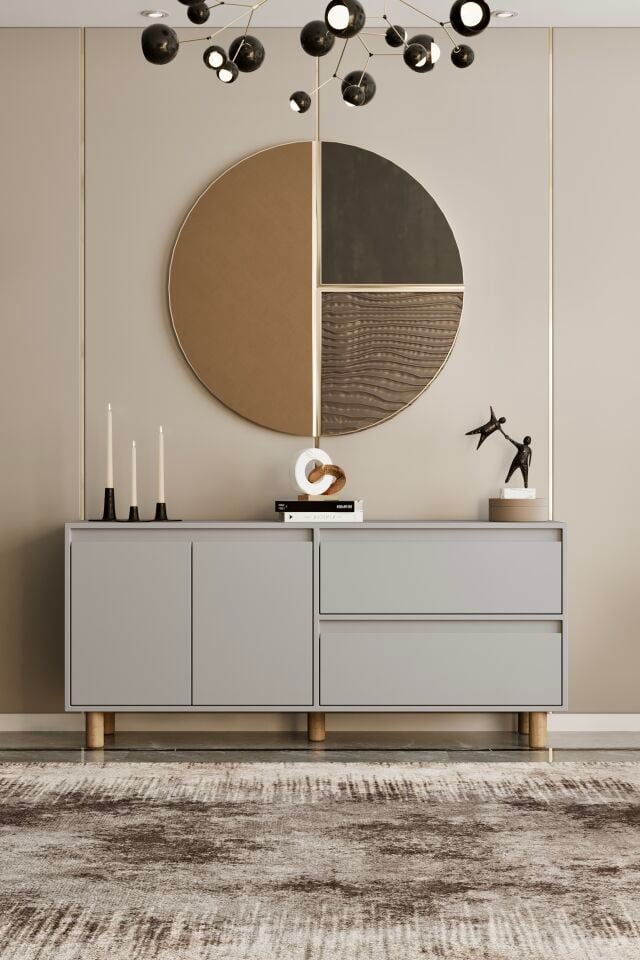 MİLA Ahşap Ayaklı Konsol - MDF - 140 CM