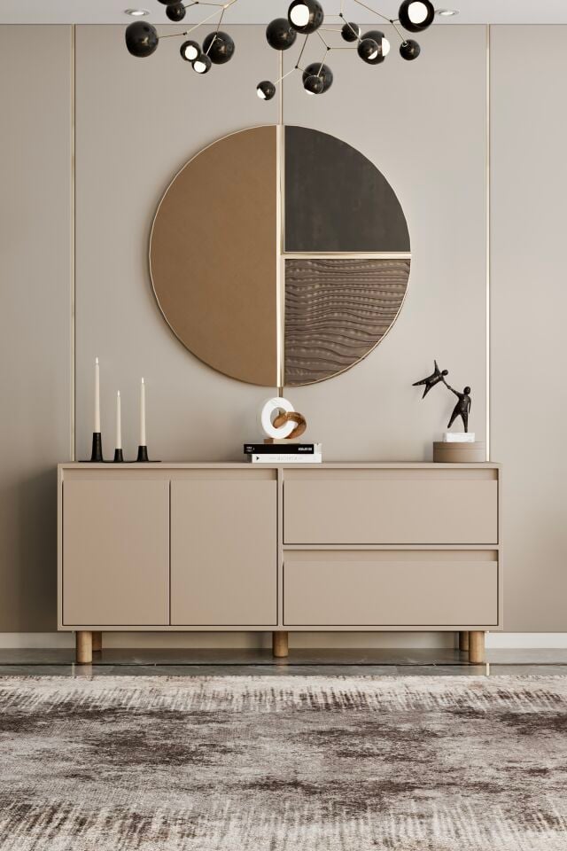 MİLA Ahşap Ayaklı Konsol - MDF - 160 CM