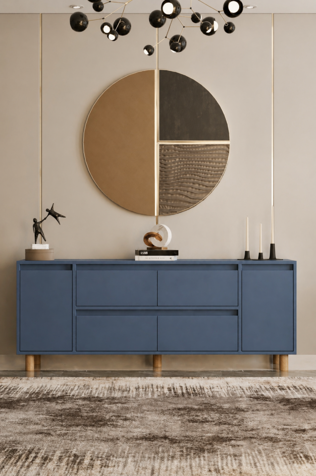 MİLA Ahşap Ayaklı Konsol - MDF - 200 CM