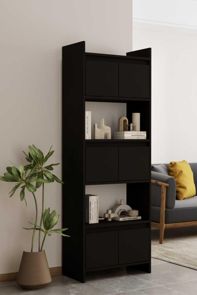 MODO Çok Amaçlı Dolap - MDF - 176 CM SİYAH