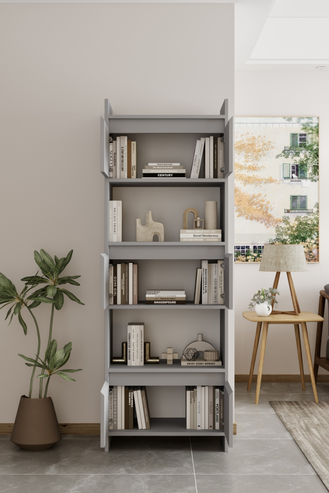 MODO Çok Amaçlı Dolap - MDF - 176 CM SİS GRİ
