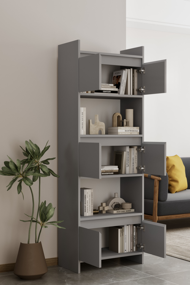 MODO Çok Amaçlı Dolap - MDF - 176 CM SİS GRİ