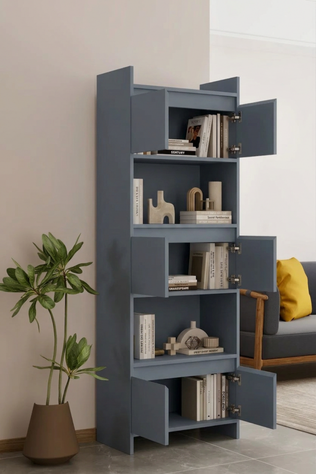 MODO Çok Amaçlı Dolap - MDF - 176 CM DUMAN MAVİ